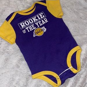 🌈 Los Angeles Lakers Basketball Baby Romper Koby  Sz 12M
